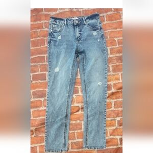 Charlotte By Cato Girls Jeans Sz 12 With Adj Waist Distressed